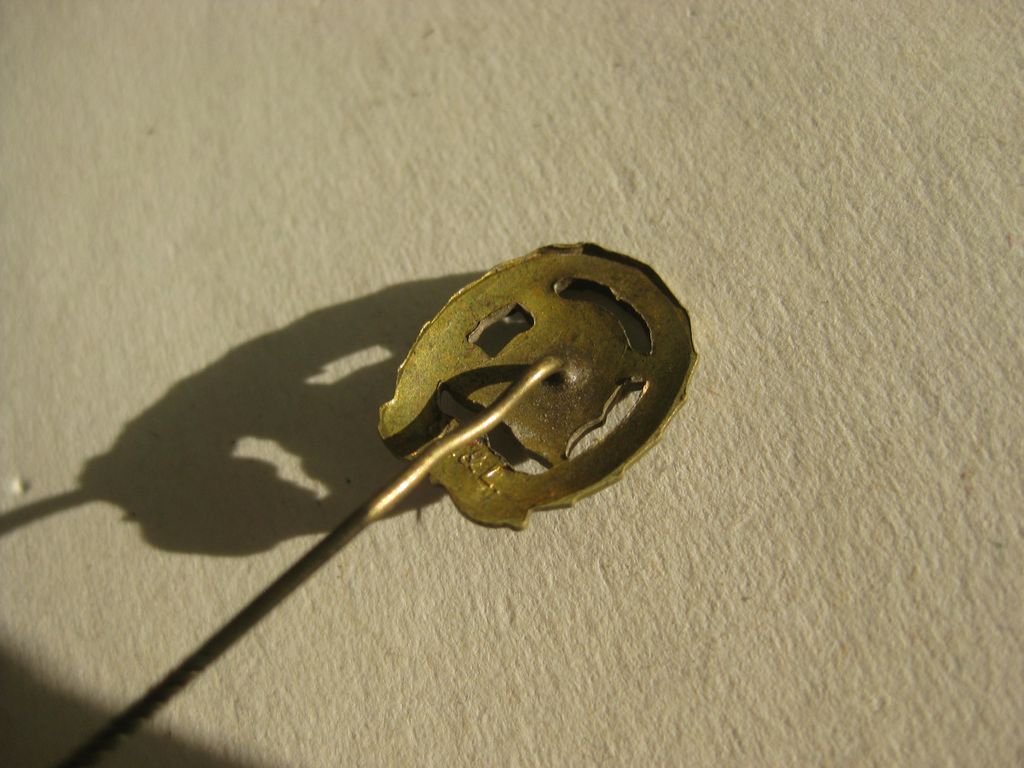 Sportabzeichen in Bronze (DRL) -Miniatur- des Hersteller: Steinhauer