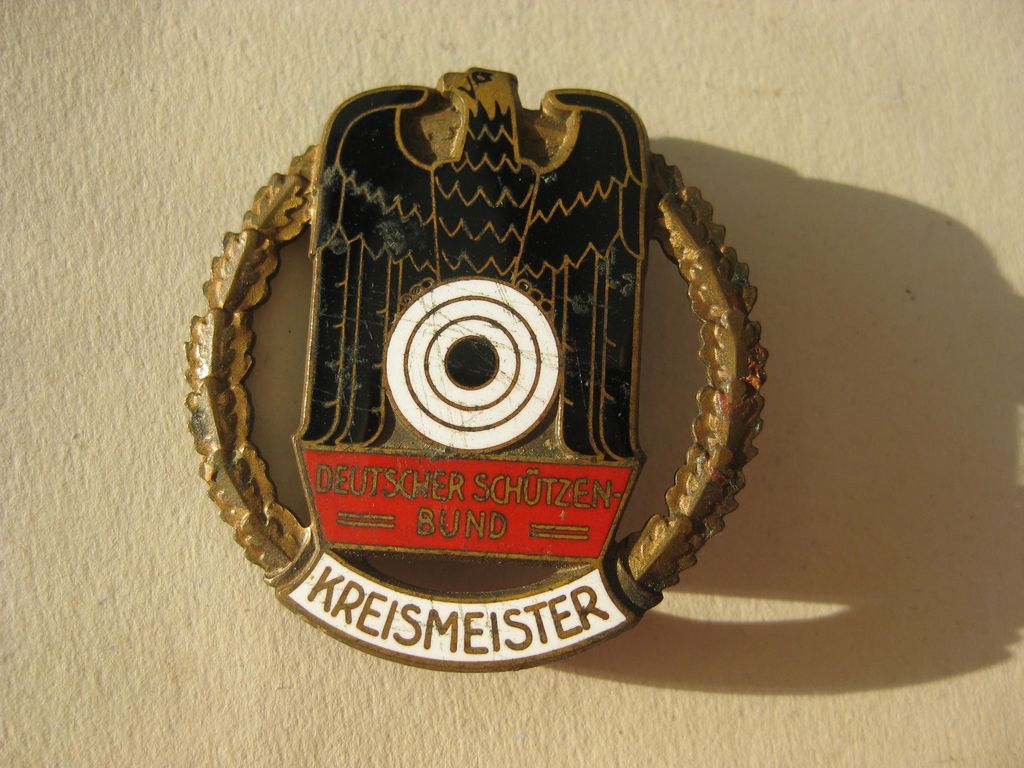 Großes Abzeichen Kreismeister Meisterschaftsabzeichen Deutscher Schützenbund (DSB)