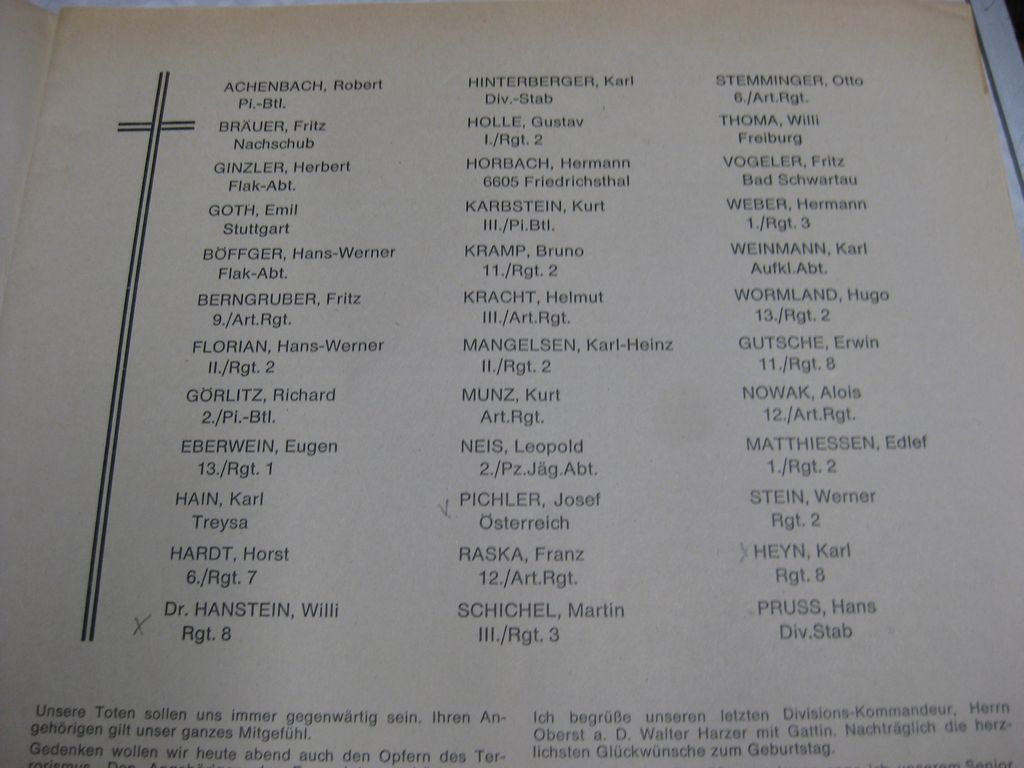 Mitgliedsnadel der SS Polizei Panzergrenadier Division  Orden Wehrmacht aus dem Besitz von Martin Harnack