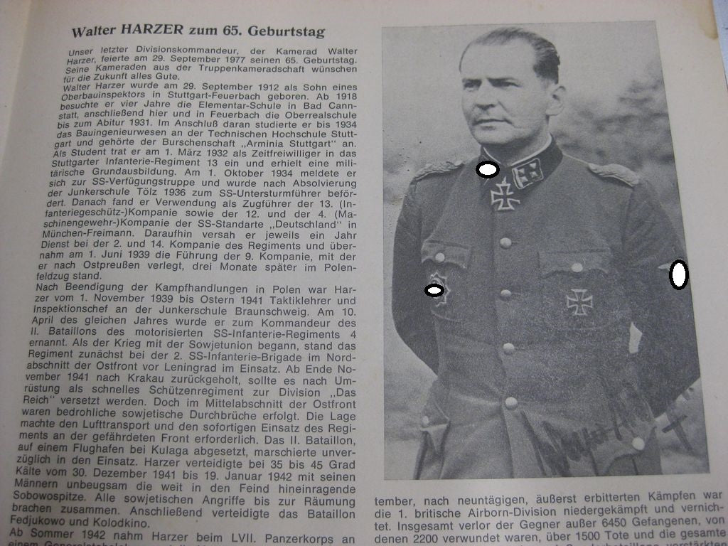 Mitgliedsnadel der SS Polizei Panzergrenadier Division  Orden Wehrmacht aus dem Besitz von Martin Harnack