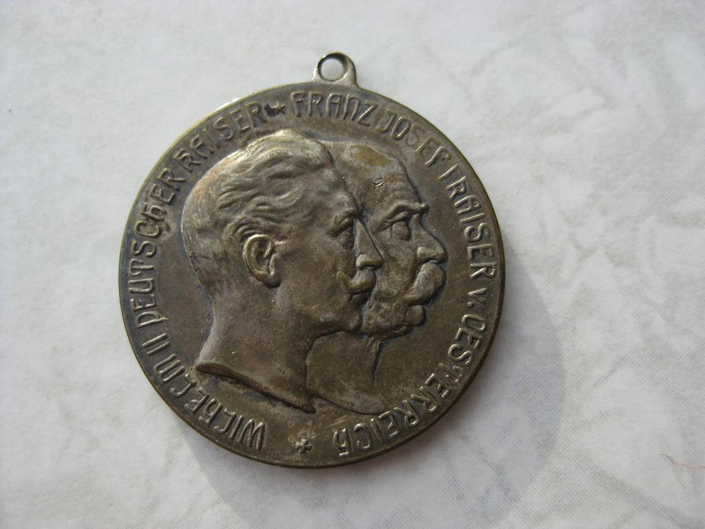 Medaille Kaiser Wilhelm II &amp; Kaiser Franz-Josef 1914 1.Weltkrieg