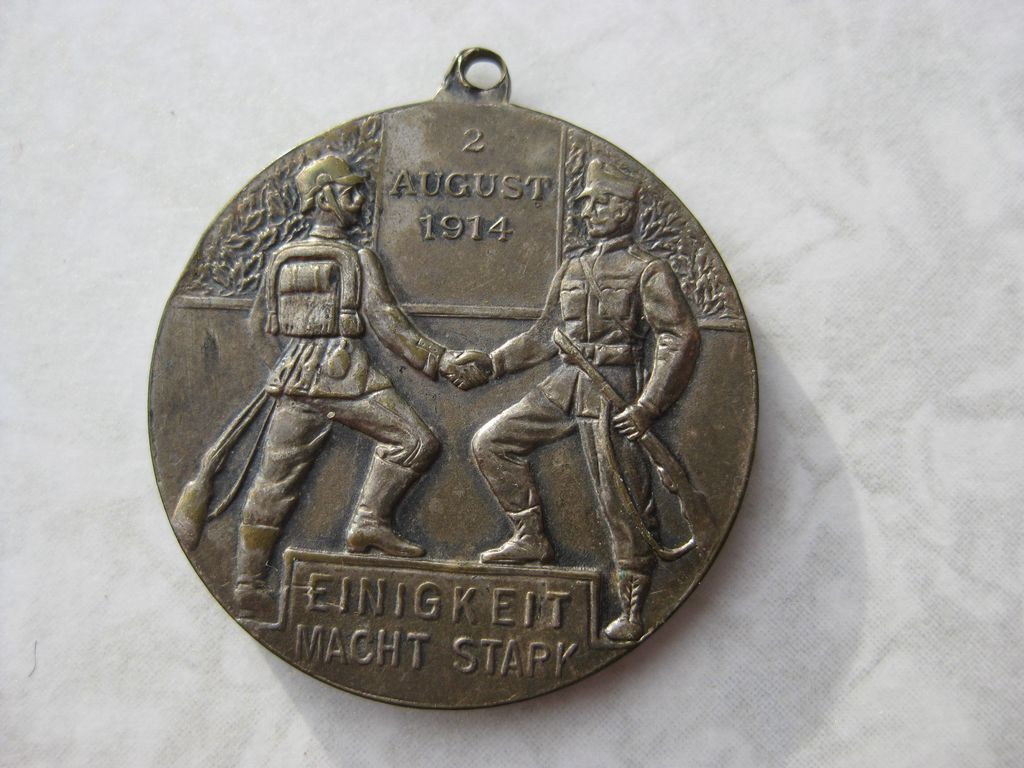 Medaille Kaiser Wilhelm II & Kaiser Franz-Josef 1914 1.Weltkrieg