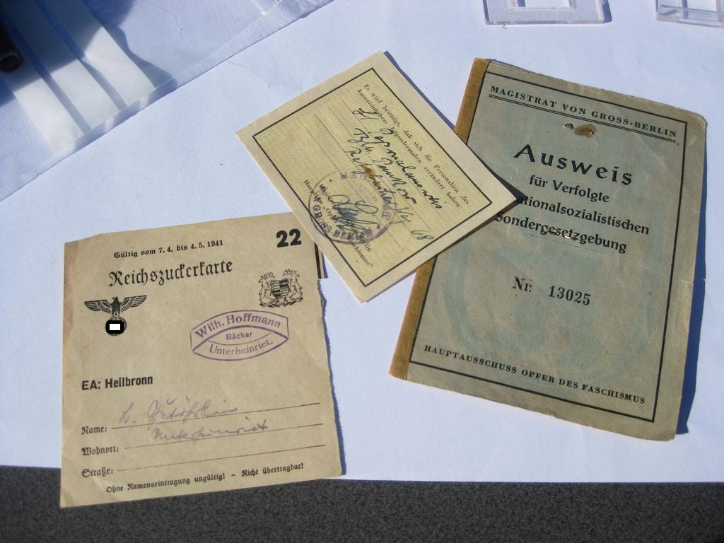 Nachlass Ausweis für Verfolgte des Nationalsozialismus Berlin 1947