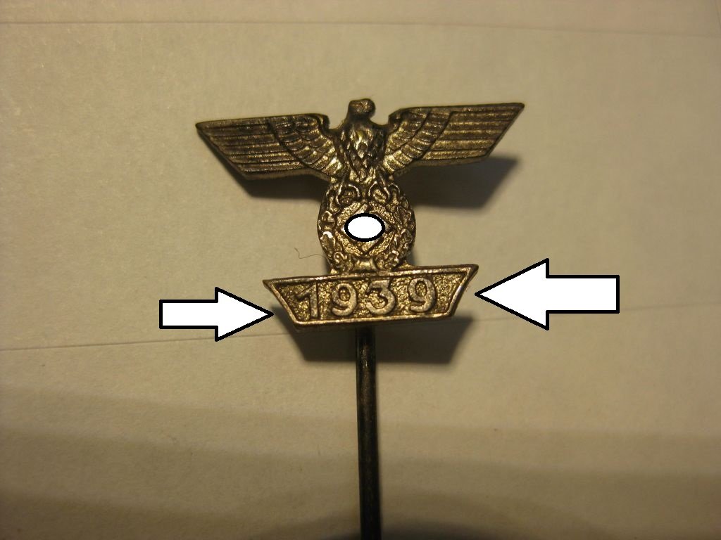 Wiederholungsspange 1914 / 1939 (EK1) 1.Form / Modell Miniatur Eisernes Kreuz 1.Klasse