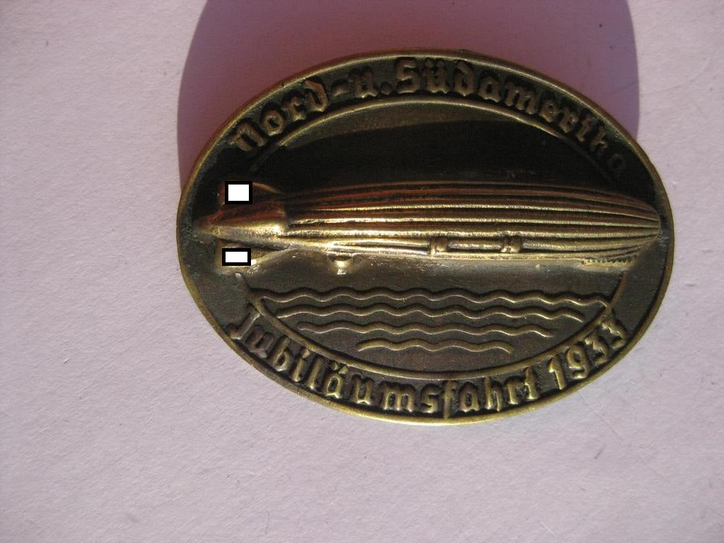 Veranstaltungsabzeichen Treffabzeichen Abzeichen Zeppelin Jubiläumsfahrt 1933