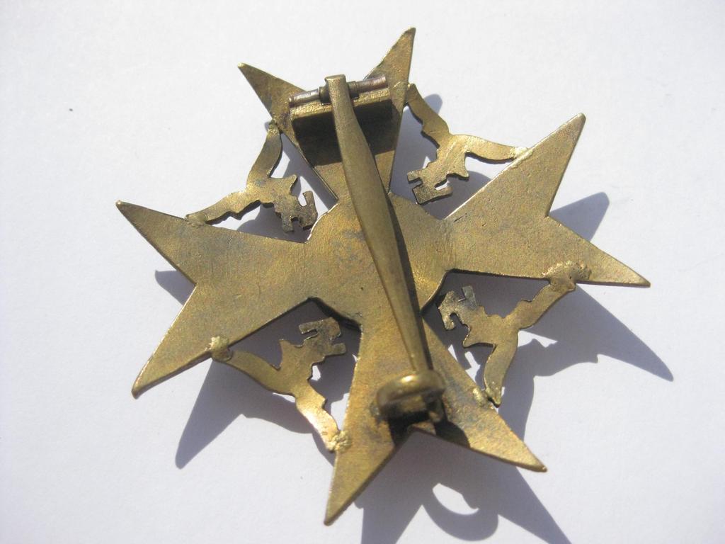 Spanienkreuz in Bronze Ohne Schwerter