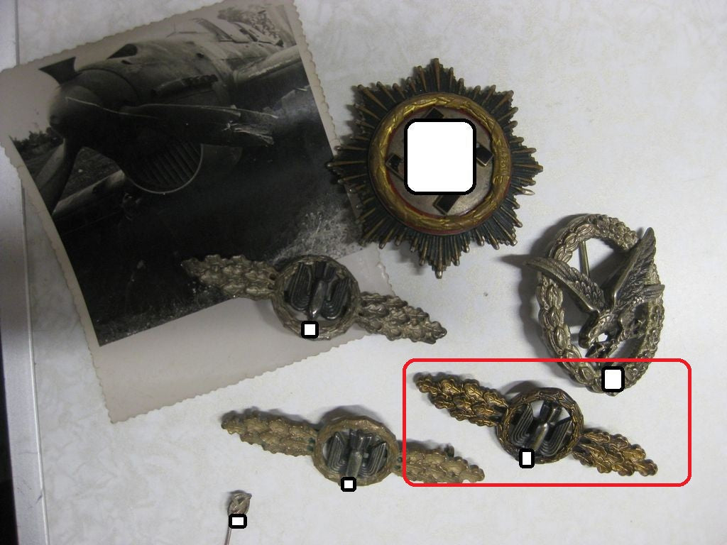 Frontflugspange für Kampfflieger in Gold Hersteller: G.H. OSANG / Dresden