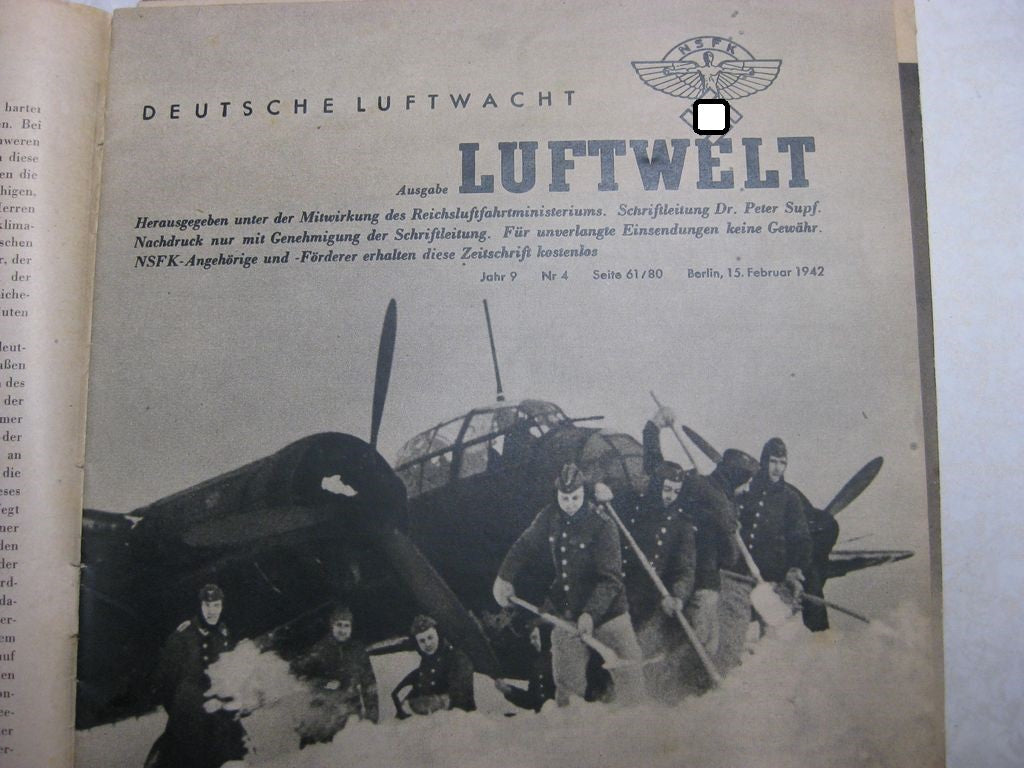 2 Hefte Deutsche Luftwacht LUFTWELT NSFK Luftwaffe