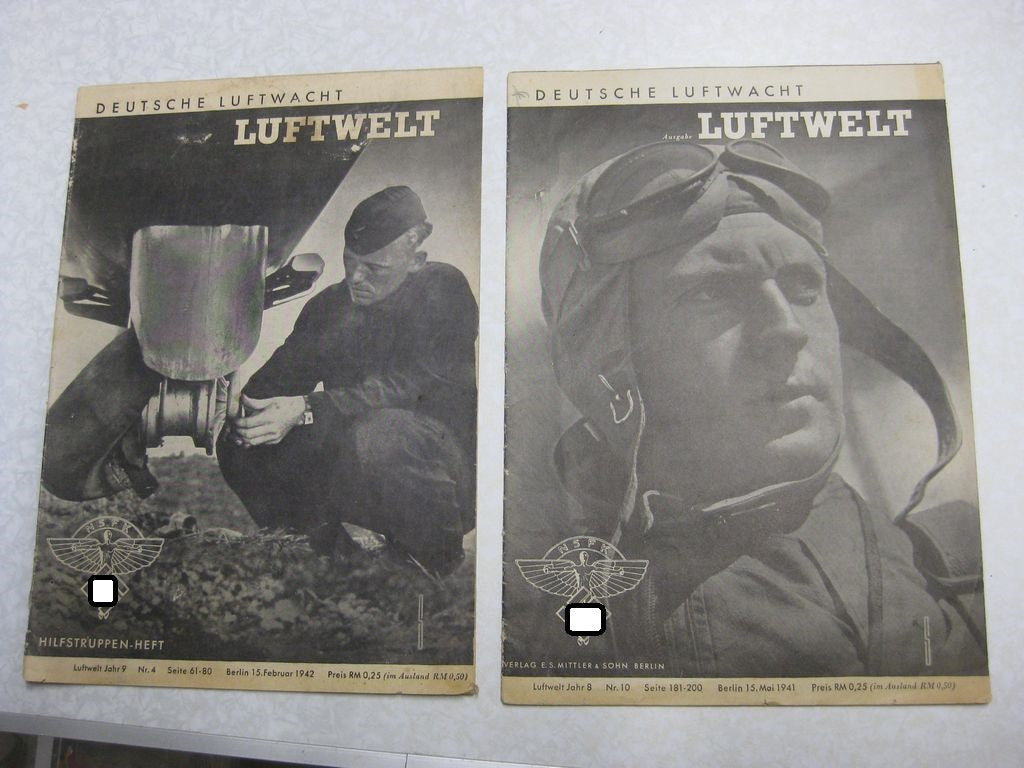 2 Hefte Deutsche Luftwacht LUFTWELT NSFK Luftwaffe