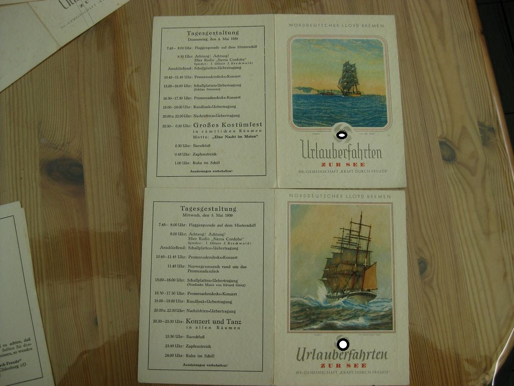 Erinnerungsgeschenk KDF Passagierdampfer SIERRA CORDOBA / NORWEGENREISE 1939