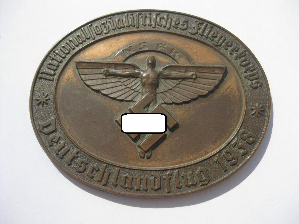 NSFK Plakette zum Deutschlandflug 1938