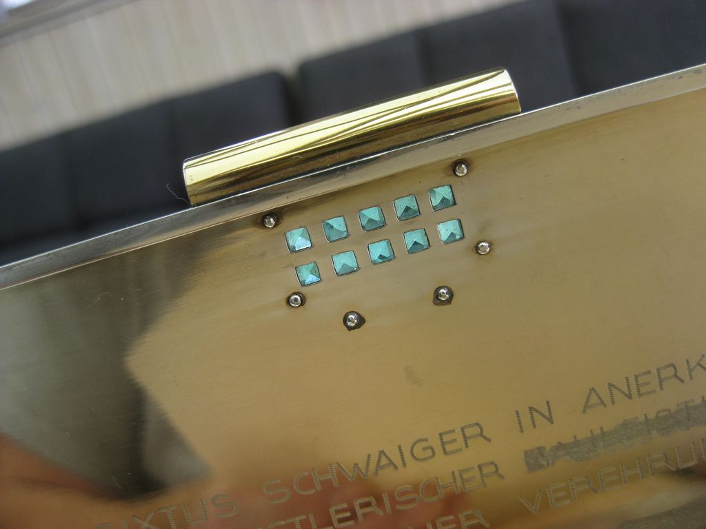 Ehrengeschenke Dr. HANS FRANK hingerichtet Nürnberger Prozess 1946 / 2 Silberdosen