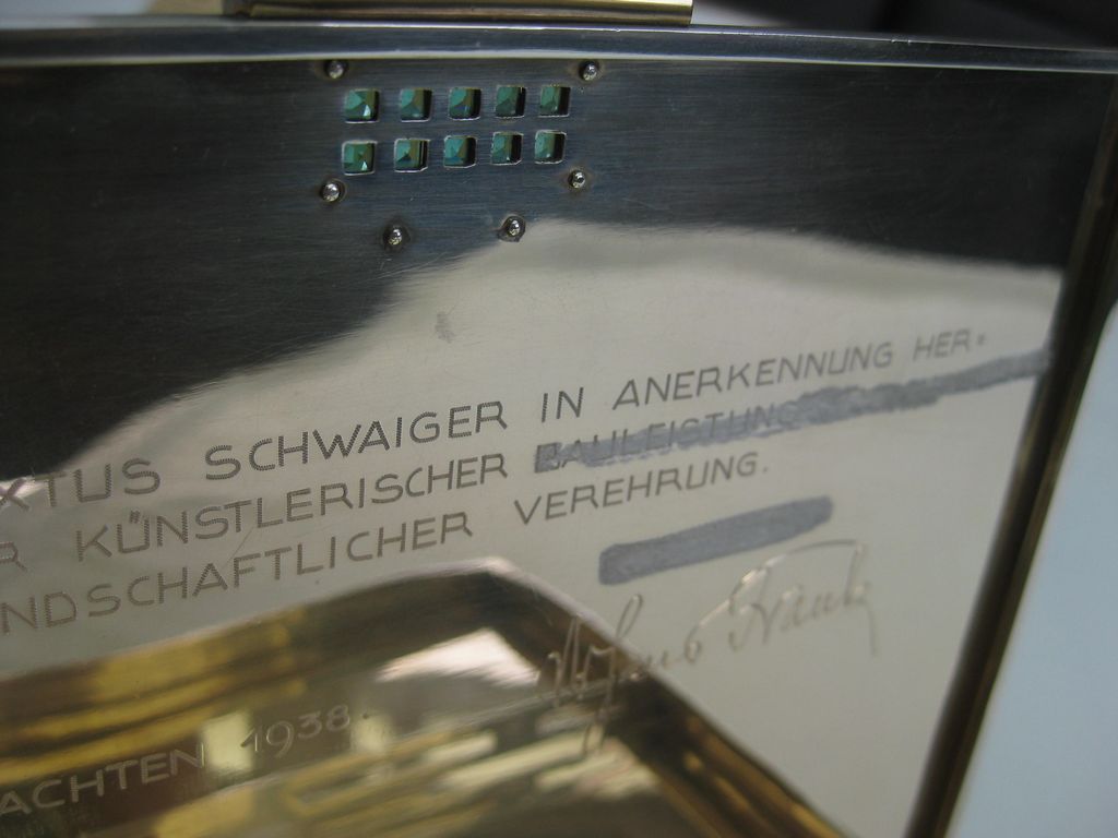 Ehrengeschenke Dr. HANS FRANK hingerichtet Nürnberger Prozess 1946 / 2 Silberdosen