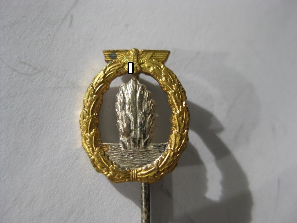 Minensucher Kriegsabzeichen -Miniatur- Mint condition deutscher deutsches Orden 3.Reich Wehrmacht Kriegsmarine