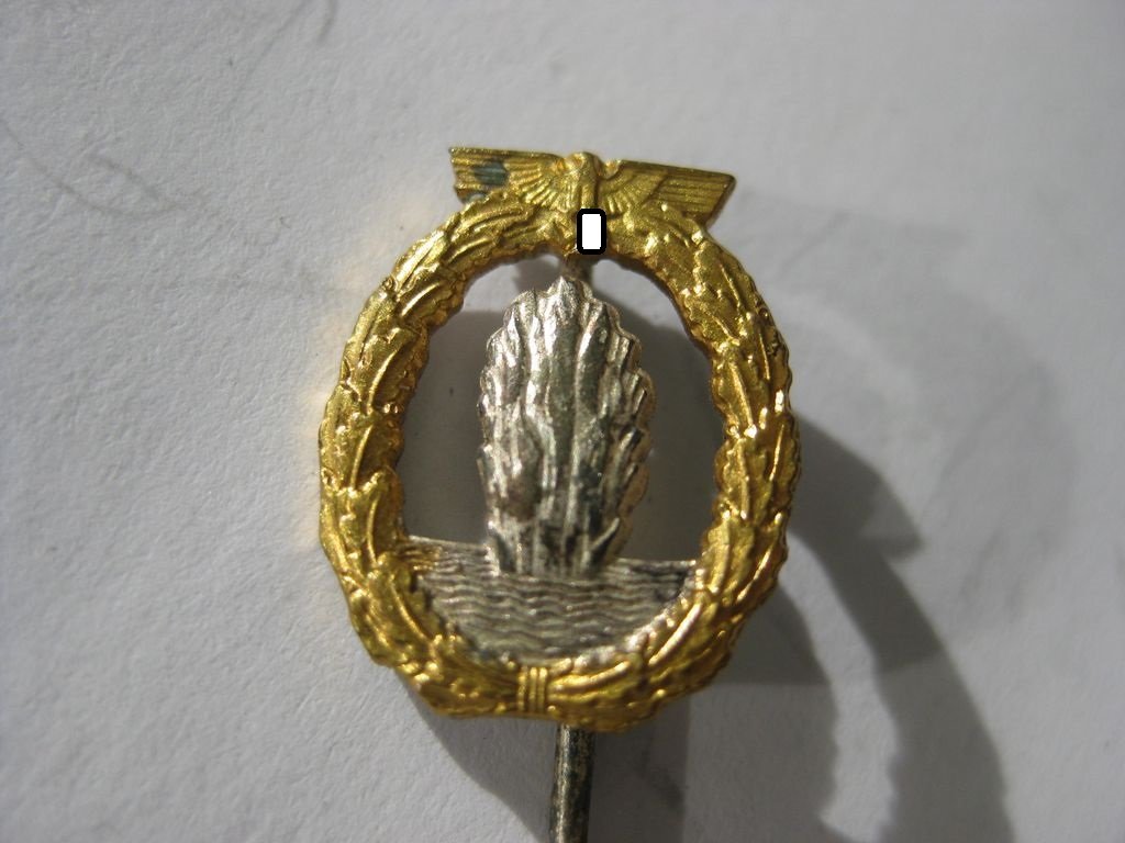 Minensucher Kriegsabzeichen -Miniatur- Mint condition deutscher deutsches Orden 3.Reich Wehrmacht Kriegsmarine