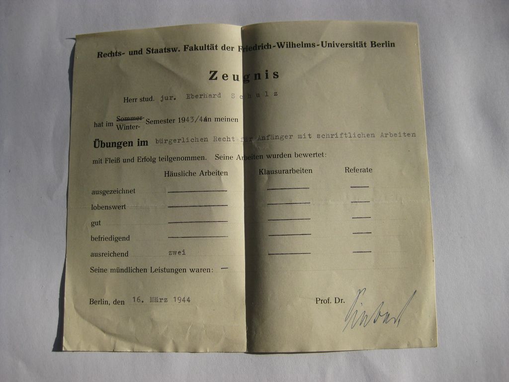 Deutsche Studenteschaft (DSt) Hannover / Berlin Ausweis (NSDStB) HANNOVER &amp; BERLIN