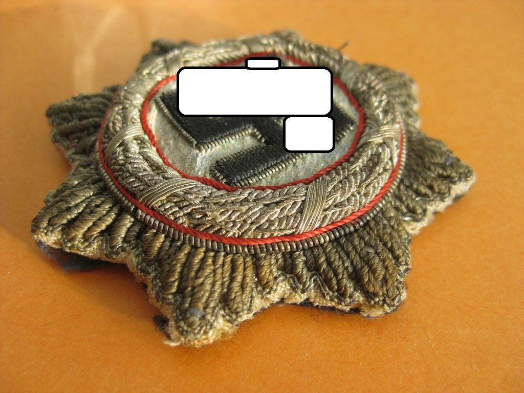 Deutsches Kreuz in Silber in STOFFAUSFÜHRUNG Waffen SS