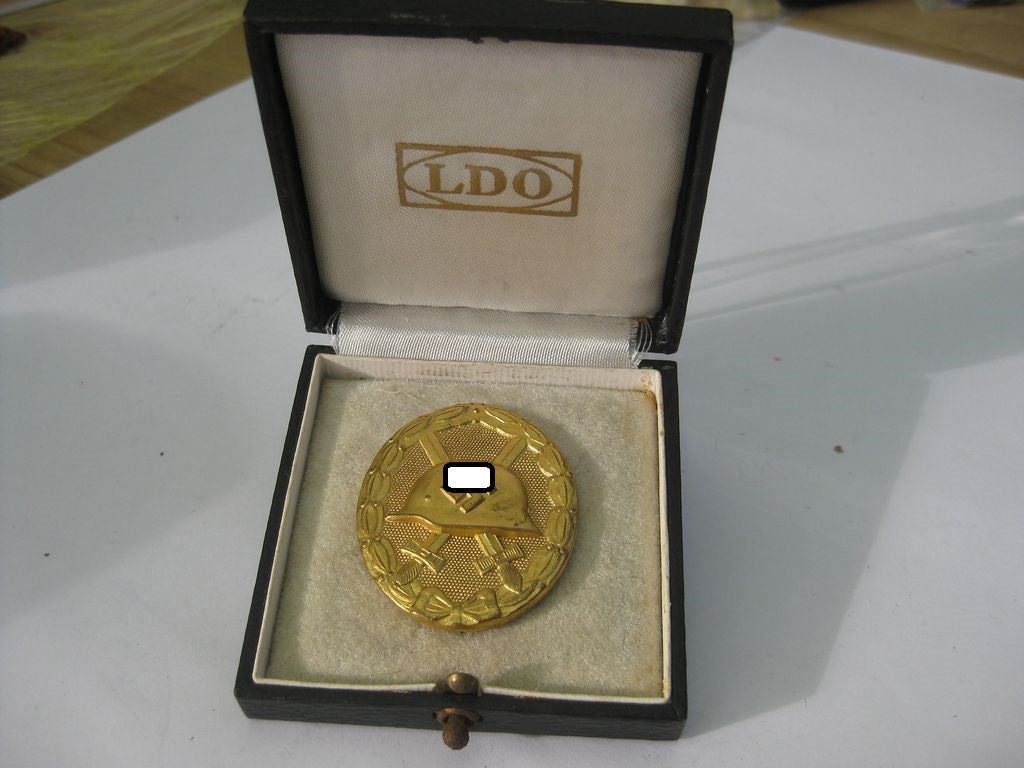 Verwundetenabzeichen in Gold (VA) Hersteller: "L/54" Schauerte & Höhfeld in Lüdenscheid