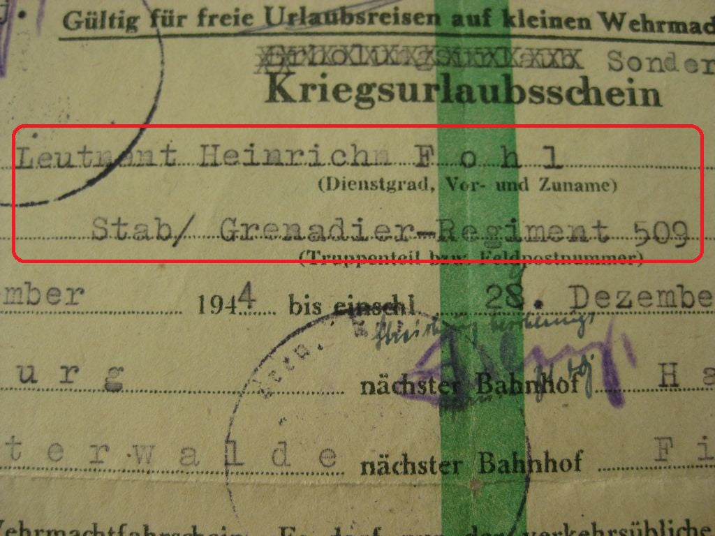 Dokumentennachlass eines Trägers der Ehrenblattspange DEMJANSKSCHILD -bereits verkauft-