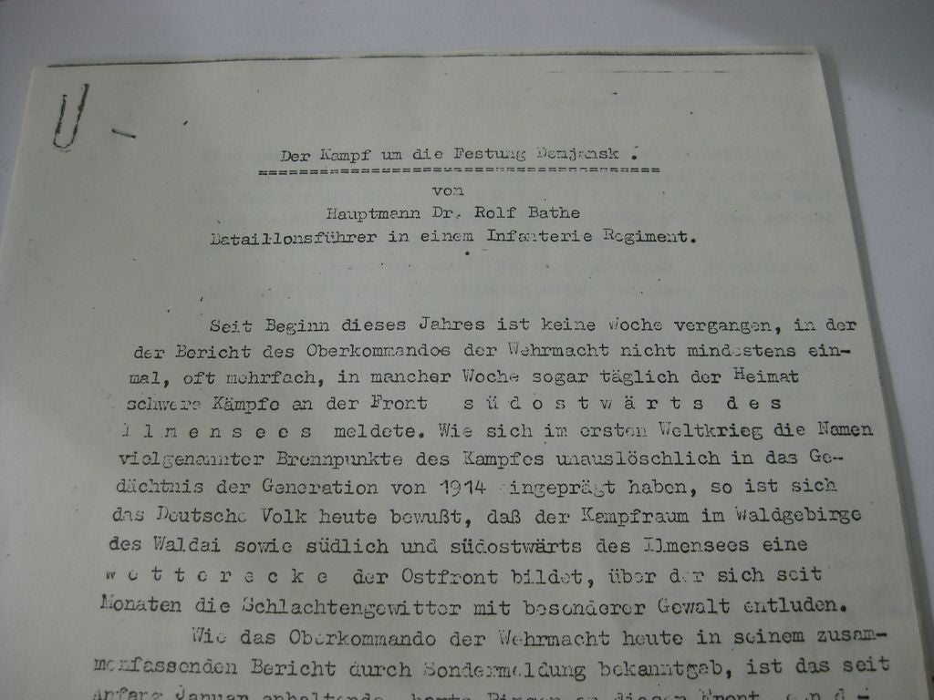 Dokumentennachlass eines Trägers der Ehrenblattspange DEMJANSKSCHILD -bereits verkauft-