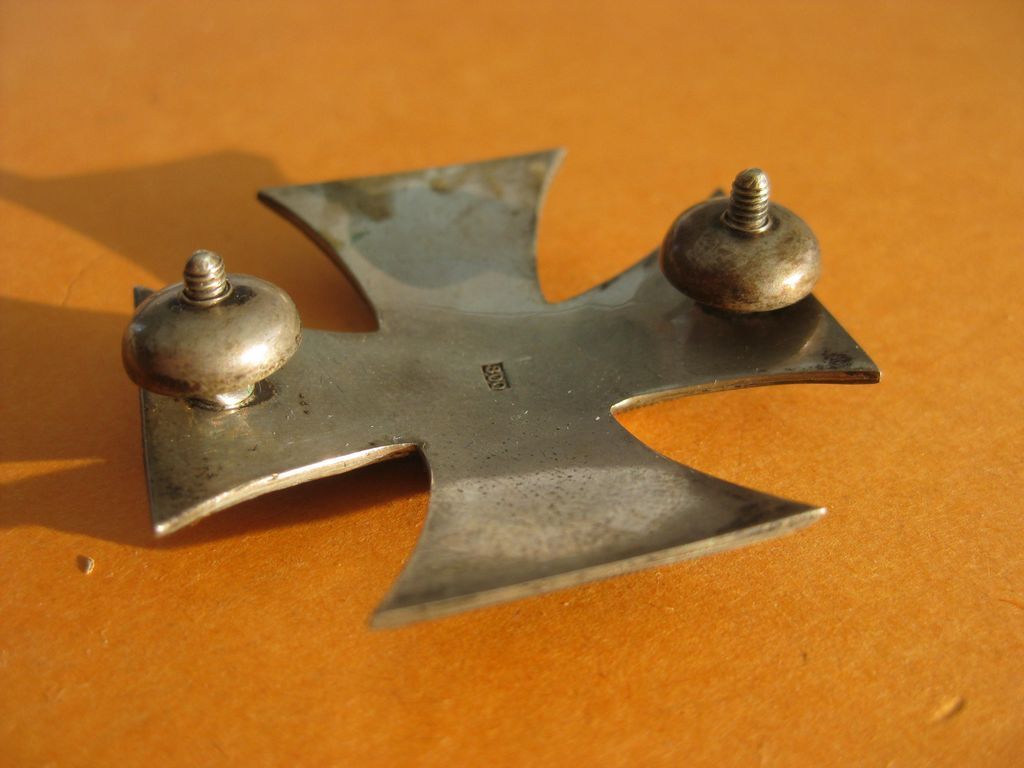 Eisernes Kreuz 1.Klasse 1914 (EK1/14) mit Schraubscheiben in 800er SILBER 100% altes ORIGINAL  Orden Deutschland  Kaiserreich
