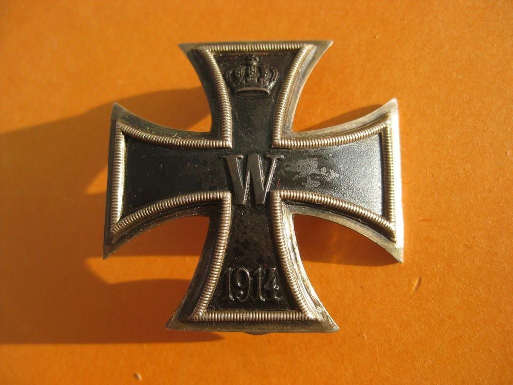 Eisernes Kreuz 1.Klasse 1914 (EK1/14) mit Schraubscheiben in 800er SILBER 100% altes ORIGINAL  Orden Deutschland  Kaiserreich