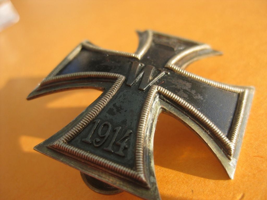 Eisernes Kreuz 1.Klasse 1914 (EK1/14) mit Schraubscheiben in 800er SILBER 100% altes ORIGINAL  Orden Deutschland  Kaiserreich