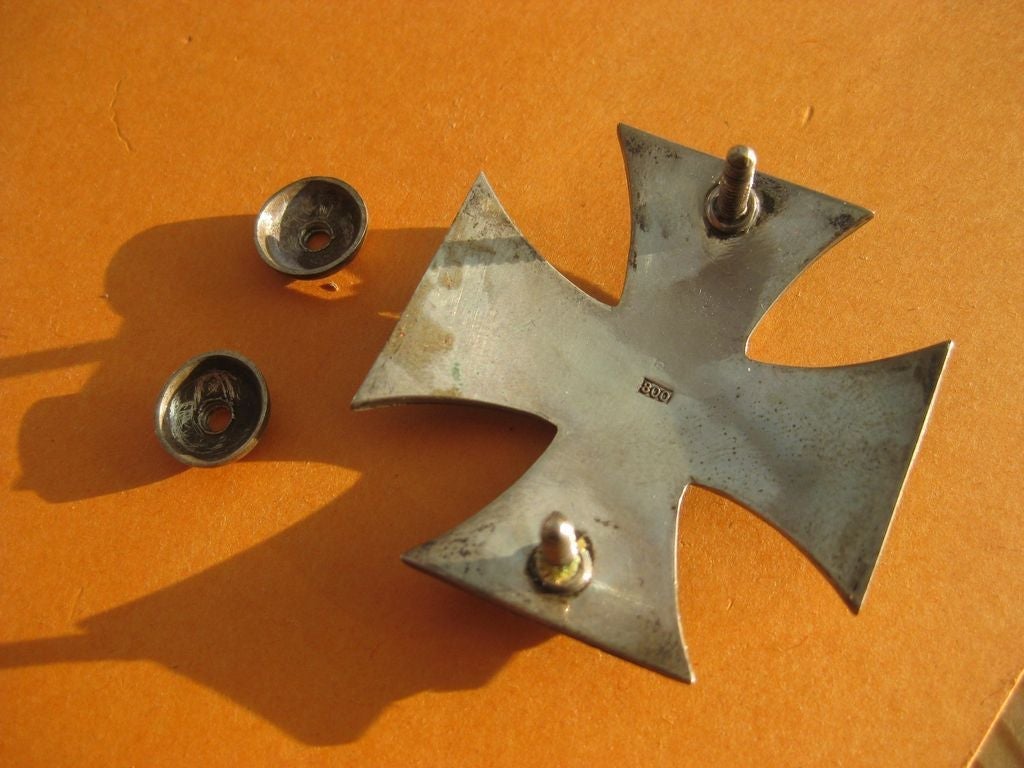 Eisernes Kreuz 1.Klasse 1914 (EK1/14) mit Schraubscheiben in 800er SILBER 100% altes ORIGINAL  Orden Deutschland  Kaiserreich