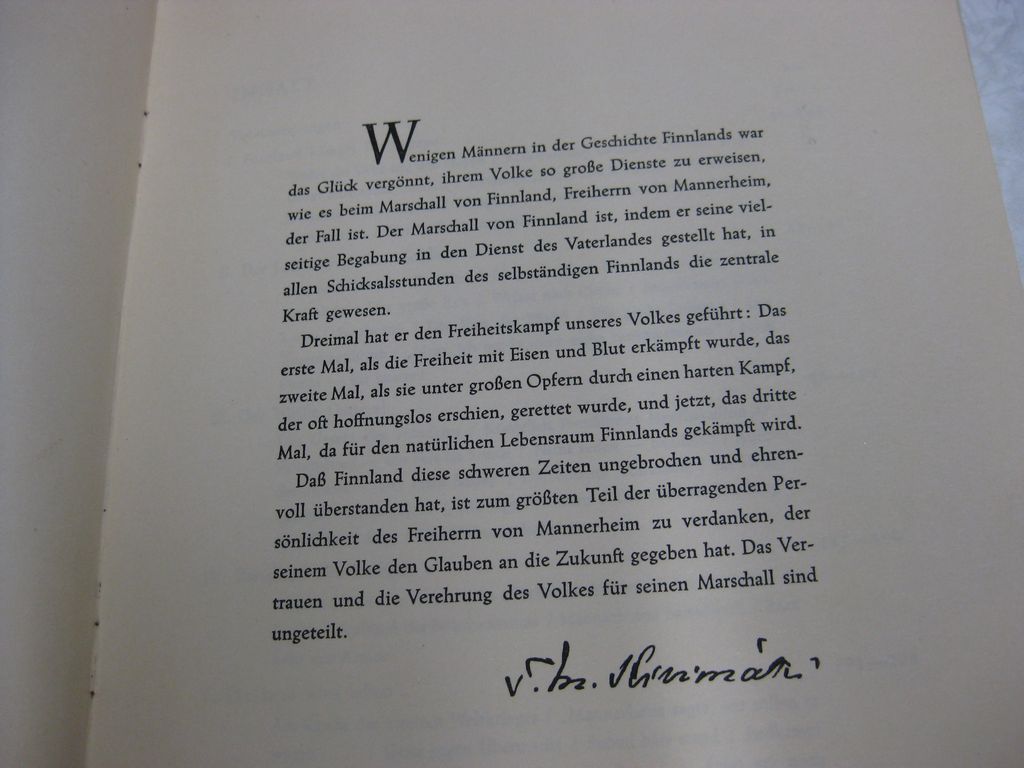Buch Orden Mannerheim Finnland Wehrmacht 1942 Widmung Groß-Betschkenek in SEBIEN 1943 Bandenkampf