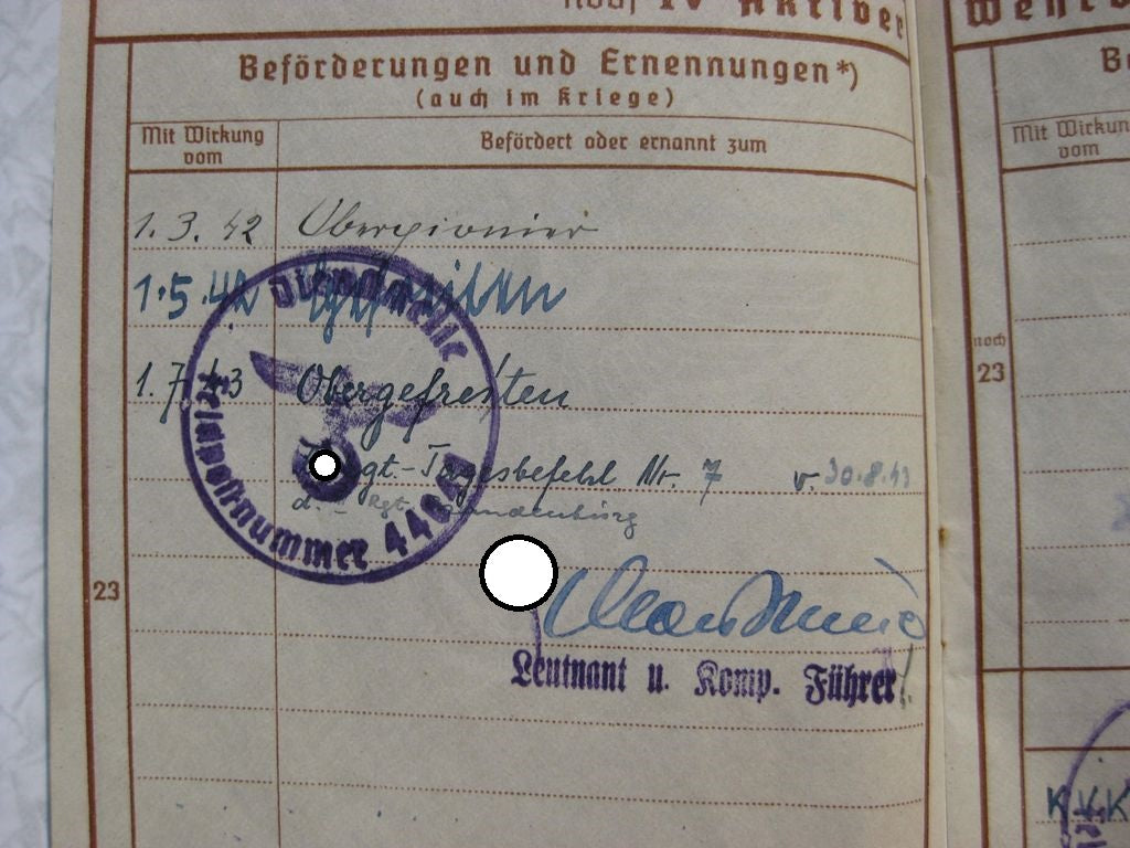 Wehrpaß BRANDENBURGER z.b.V. 800 !!! Wehrmacht Heer