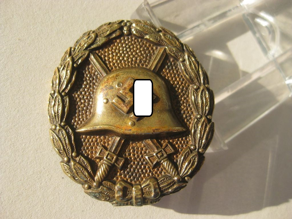 Verwundetenabzeichen in Gold 1. Modell sog. Legion Condor Orden 3.Reich Wehrmacht