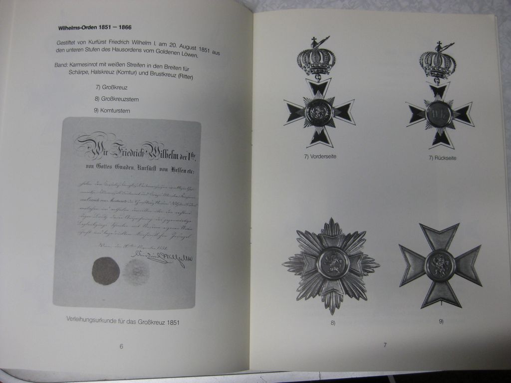 Buch / Heft Orden deutsche Deutschland Werner Sauer Kurfürstentum Hessen - Cassel