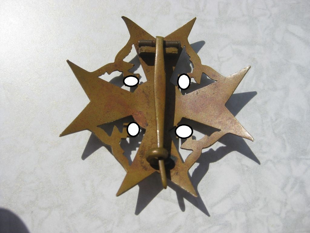 Spanienkreuz in Bronze OHNE Schwerter