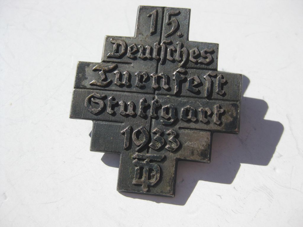 Sportabzeichen Sportfest Turnfest Stuttgart 1933 Orden 3.Reich Abzeichen
