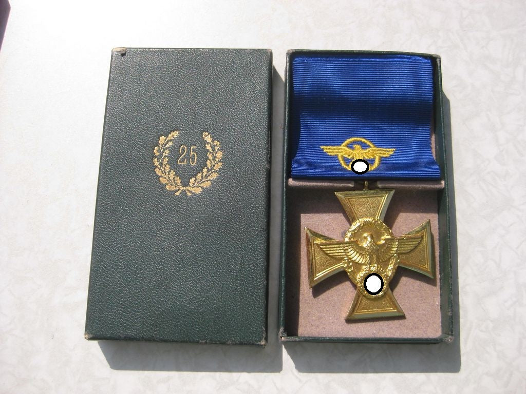 Polizei Dienstauszeichnung für 25 Jahre in der seltenen VerleihungsSCHACHTEL