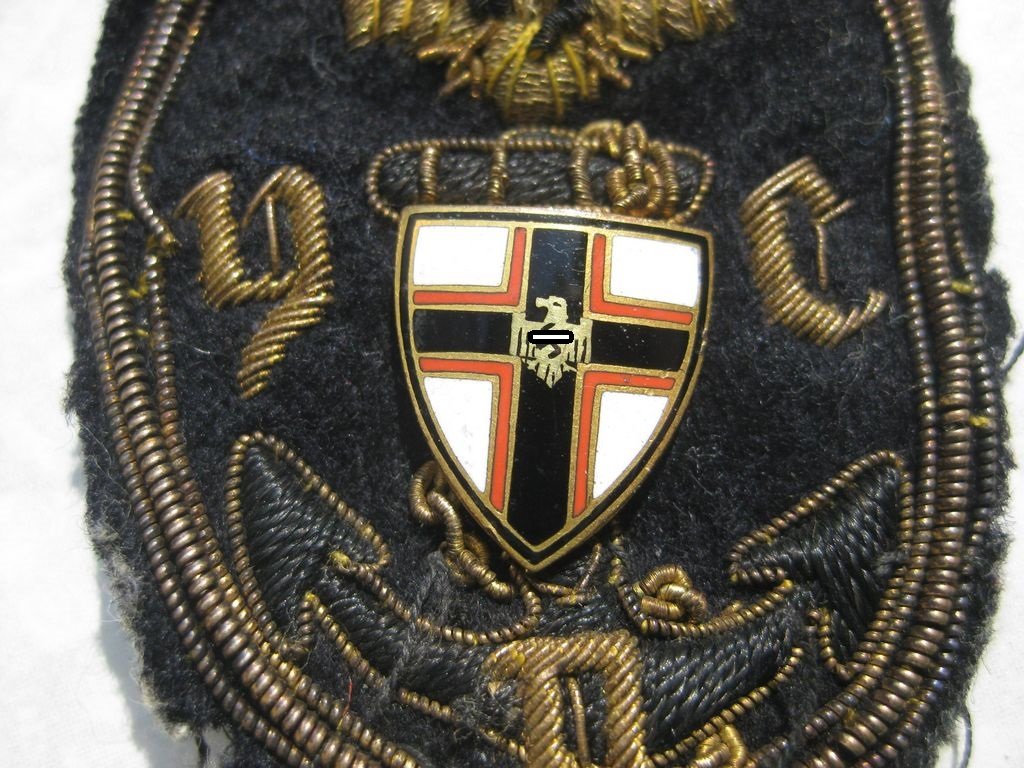 EXTREM SELTENES Schirmmützenabzeichen Effekten YACHT CLUB DEUTSCHLAND 3.Reich mit Hakenkreuz