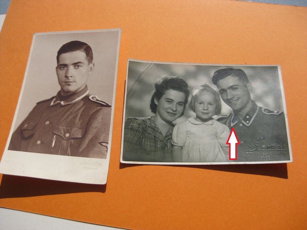 Uniformfoto (2 Stück) mit Eisernes Kreuz 1.Klasse EK1/39 1939 Orden Wehrmacht Waffen-SS Prag und ROKYCANY Tschechien