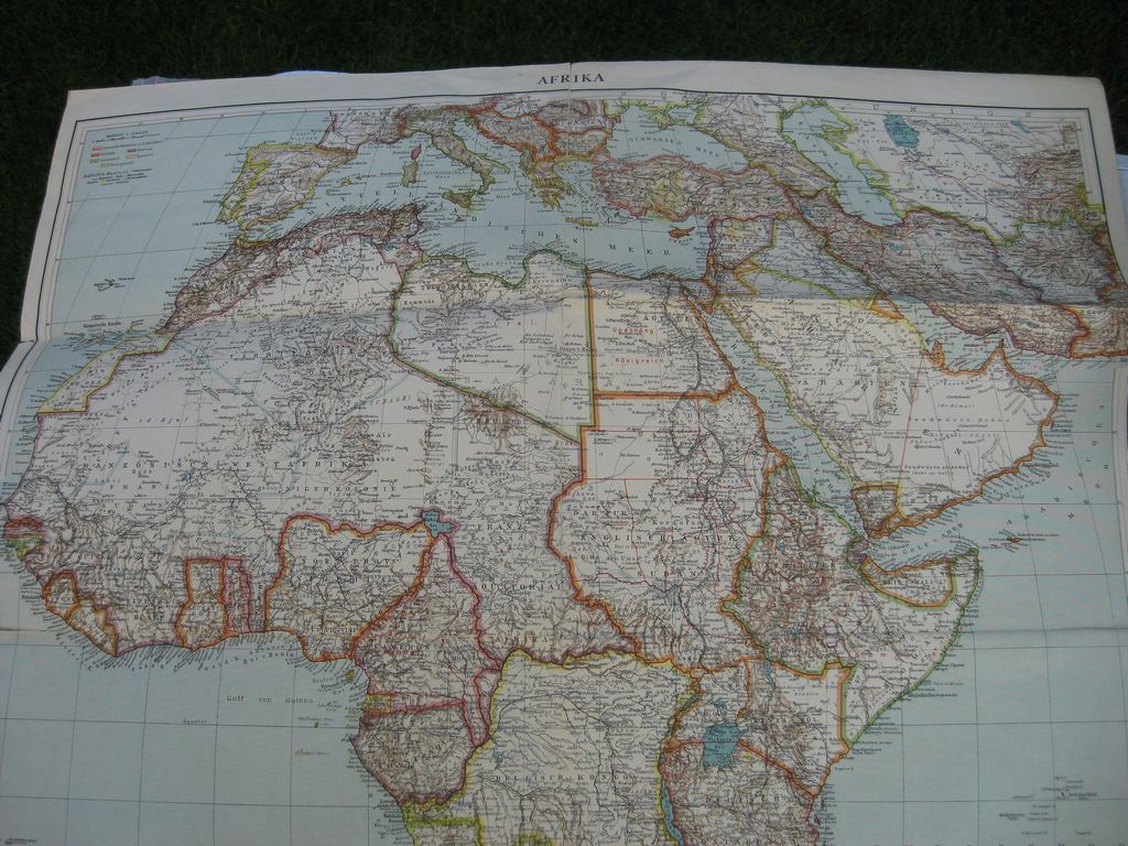 Afrika Karte Tornisterschrift der Wehrmacht 1940/41 Kriegskarte Landkarte