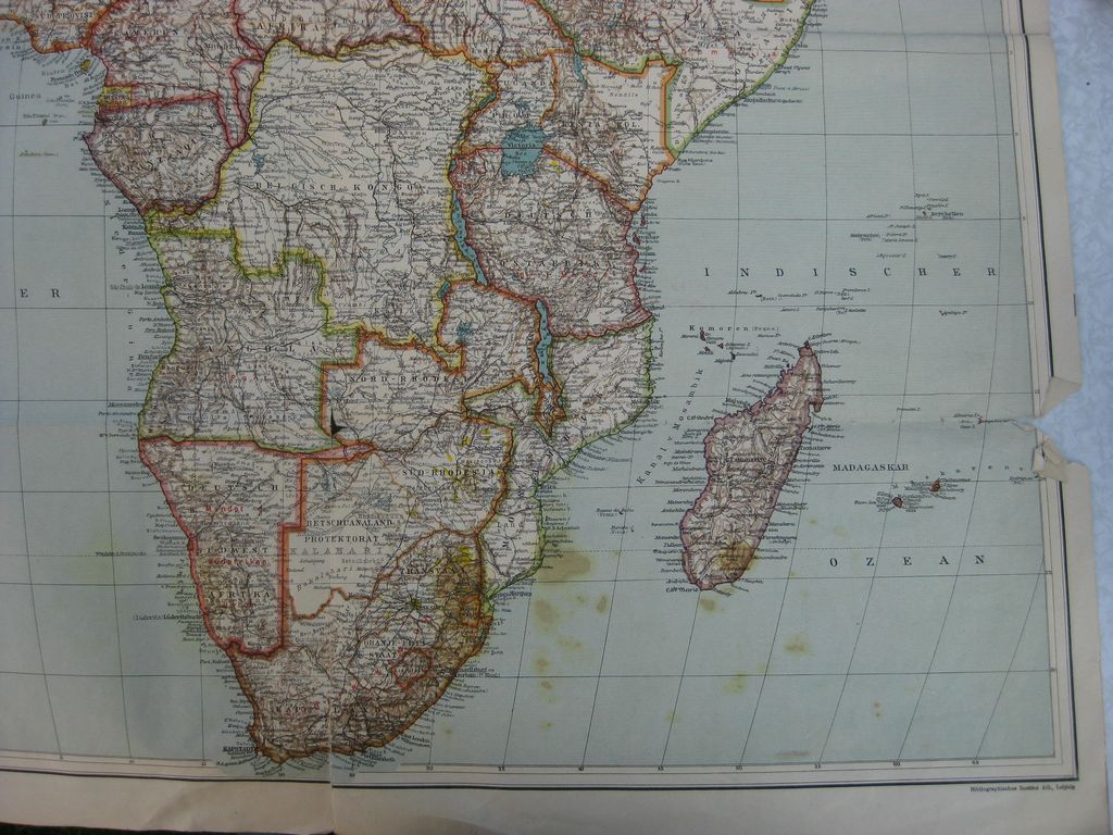 Afrika Karte Tornisterschrift der Wehrmacht 1940/41 Kriegskarte Landkarte