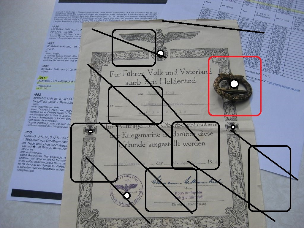 U-Bootkriegsabzeichen &quot;posthum&quot; !! SELTENE VARIANTE