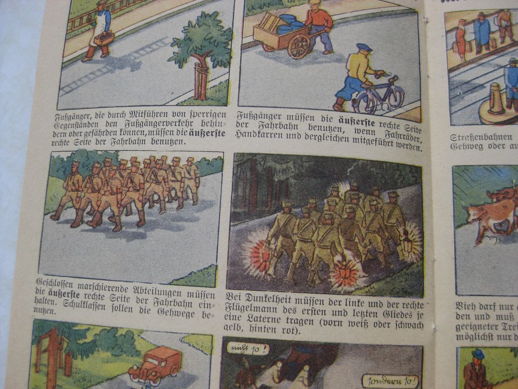 Fussgänger im Straßenverkehr Bilderfolge Buch / Heftchen Reichsführer SS
