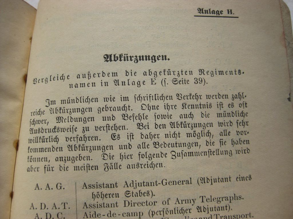 Buch Kurze Zusammenfassung über die englische Armee 1914  GEHEIM