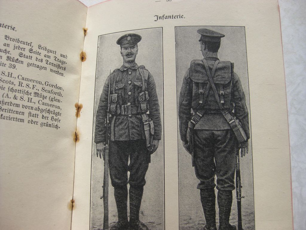 Buch Kurze Zusammenfassung über die englische Armee 1914  GEHEIM