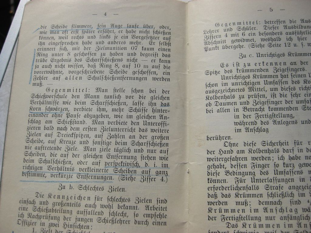 Originalausgabe Buch / Heft Schießausbildung und Entfernungsschätzen München 1912