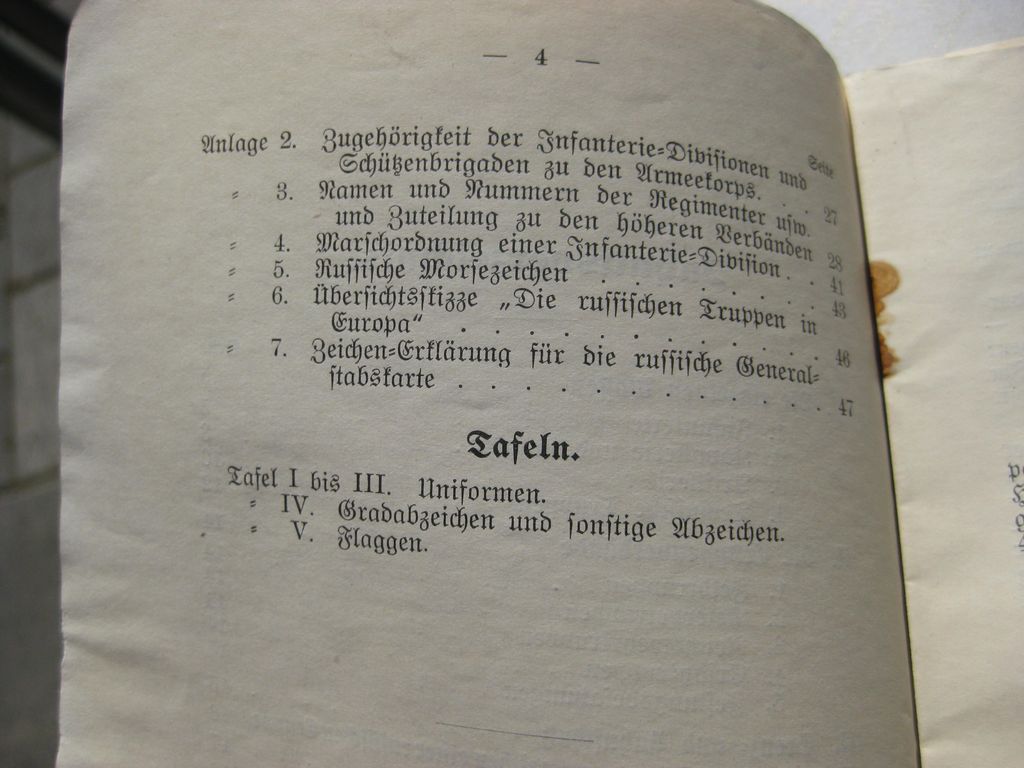 Originalausgabe Heft / Buch Kurze Zusammenfassung über die russische Armee 1913