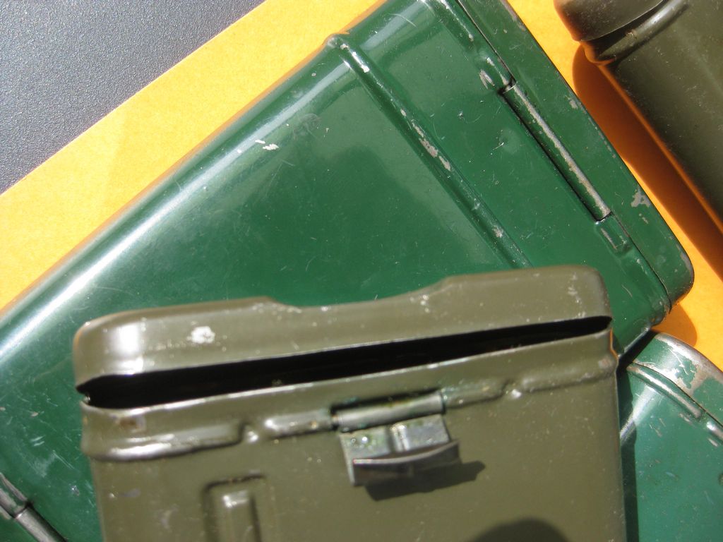 Bundeswehr Wehrmacht (??) Gewehrreinigung K98 leerer Putzzeugbehälter GRÜN Polizei ???