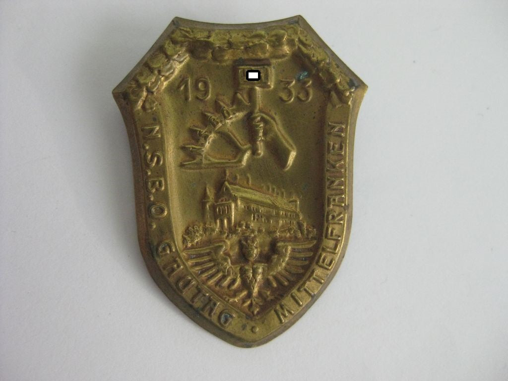 Veranstaltungsabzeichen Treffabzeichen Abzeichen NSBO Gautag Mittelfranken / Nürnberg 1933