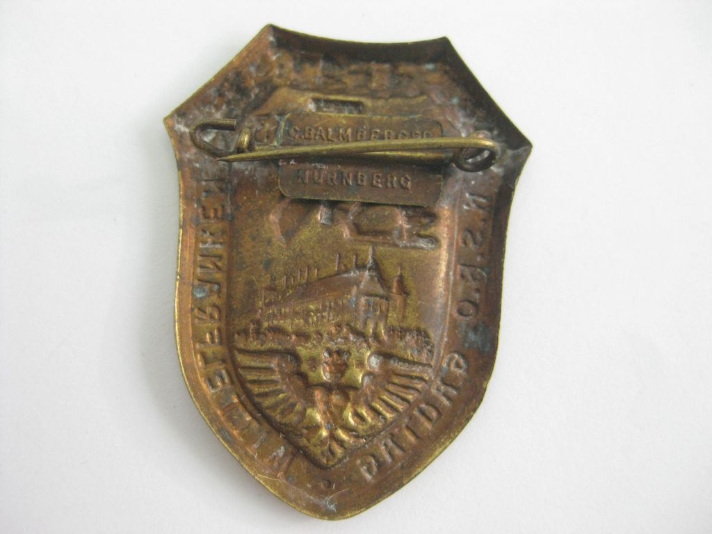 Veranstaltungsabzeichen Treffabzeichen Abzeichen NSBO Gautag Mittelfranken / Nürnberg 1933