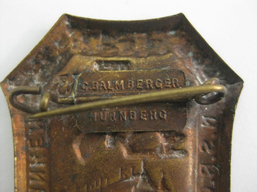 Veranstaltungsabzeichen Treffabzeichen Abzeichen NSBO Gautag Mittelfranken / Nürnberg 1933