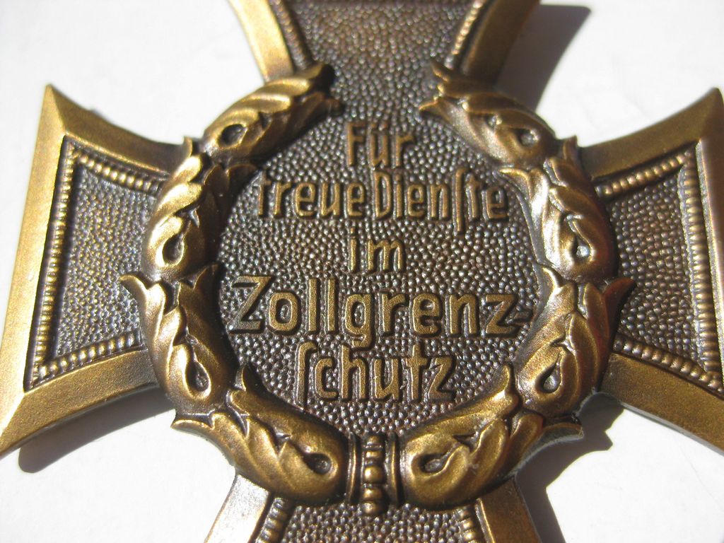 Zollgrenzschutz Ehrenzeichen / Polizei Grenzschutz 1938 in Verleihungsschachtel / Verleihungsetui Mint Condition
